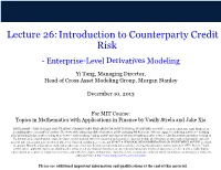 Introduction to Counterparty Credit Risk