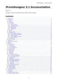 Jformdesigner 5.1 Documentation
