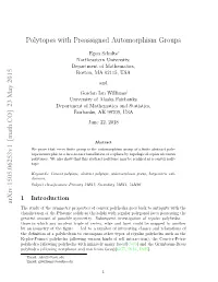 Polytopes with Preassigned Automorphism Groups