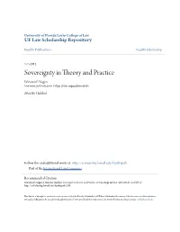 Sovereignty in Theory and Practice Winston P