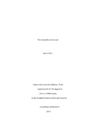 The Invisibility of Juvenal James Uden Submitted in Partial Fulfillment of Th