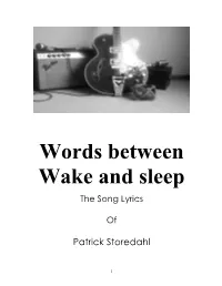 Words Between Wake and Sleep