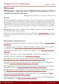 Bibliography: Al-Qaeda and Its Affiliated Organizations (Part 1)