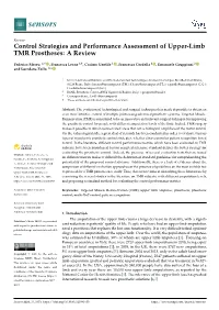 Control Strategies and Performance Assessment of Upper-Limb TMR Prostheses: a Review