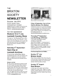 July 2016 No.222, Quarterly Issue, Friday 16 September, 6 Pm to 8 Pm, Distributed Free to Members