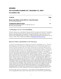 REVISED Pre-Convention Bulletin #4 / December 21, 2014 for Members Only ______