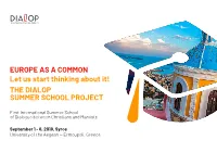 The Dialop Summer School Project