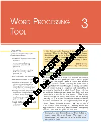 Word Processing Tool