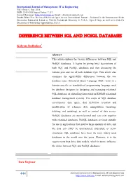 444 Difference Between Sql and Nosql Databases