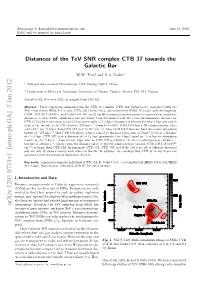 Distances of the Tev SNR Complex CTB 37 Towards the Galactic