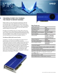 Key Features the WORLD's FIRST GPU to BREAK the TERABYTE