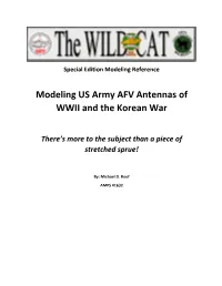 Modeling US Army AFV Antennas of WWII and the Korean War