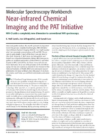 Near-Infrared Chemical Imaging and the PAT Initiative NIR-CI Adds a Completely New Dimension to Conventional NIR Spectroscopy