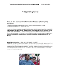 Participant Biographies