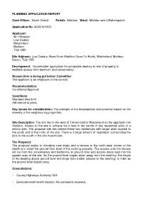 PLANNING APPLICATION REPORT Case Officer: Sarah Carroll Parish