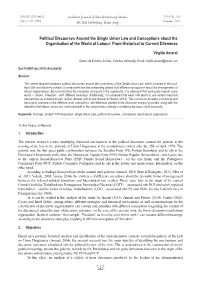Political Discourses Around the Single Union Law and Conceptions About the Organisation of the World of Labour: from Historical to Current Dilemmas