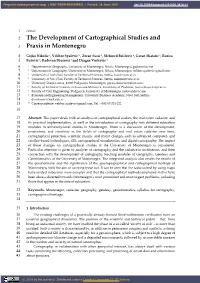 The Development of Cartographical Studies and Praxis in Montenegro