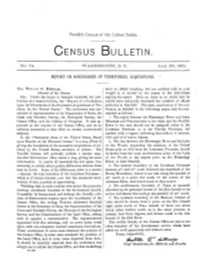 Bulletin 74. Report on Boundaries of Territorial Acquisitions