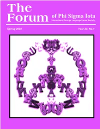 Chapters of Phi Sigma Iota by States, As of April 2002