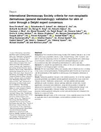 General Dermatology): Validation for Skin of Color Through a Delphi Expert Consensus
