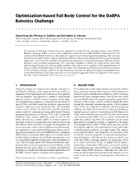 Optimization-Based Full Body Control for the DARPA Robotics Challenge