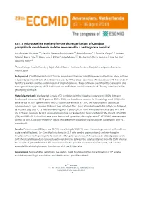 P2175 Microsatellite Markers for the Characterisation of Candida