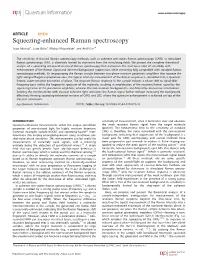 Squeezing-Enhanced Raman Spectroscopy