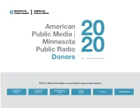 View Our Donor Lists