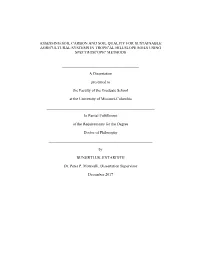 Assessing Soil Carbon and Soil Quality for Sustainable Agricultural Systems in Tropical Hillslope Soils Using Spectroscopic Methods