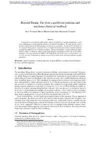 Beyond Turing: Far-From-Equilibrium Patterns and Mechano-Chemical Feedback