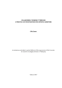Collagegrids: Thinking It Through a Practice-Led Investigation Into Artistic Cognition