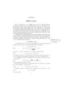 Hilbert Spaces