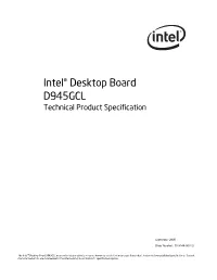 Intel® Desktop Board D945GCL Technical Product Specification