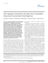 P53 Regulates Biosynthesis Through Direct Inactivation of Glucose-6-Phosphate Dehydrogenase