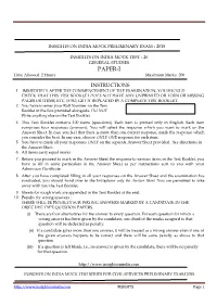 PAPER-I Time Allowed: 2 Hours Maximum Marks: 200