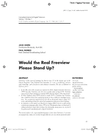 Would the Real Freeview Please Stand Up?