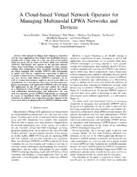A Cloud-Based Virtual Network Operator for Managing Multimodal LPWA Networks and Devices