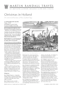 Christmas in Holland Art and Architecture of the Golden Age
