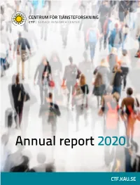 CTF: Service Research Center at Karlstad University – Annual Report