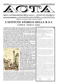 L'istituto Storico Della R.S.I. C O M P I E T R E N T a a N N I