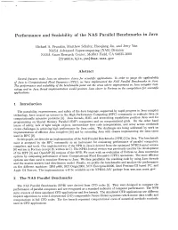 Performance and Scalability of the NAS Parallel Benchmarks in Java