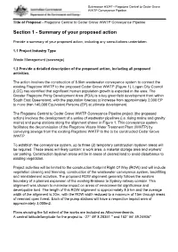 Section 1 - Summary of Your Proposed Action