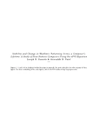Stability and Change in Rhythmic Patterning Across a Composer's