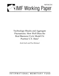 Technology Shocks and Aggregate Fluctuations: How Well Does the Real Business Cycle Model Fit Postwar U.S. Data?