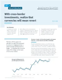 With Cross-Border Investments, Realize That Currencies Will Mean Revert March 2021