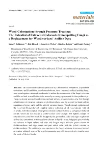 Wood Colorization Through Pressure Treating: the Potential of Extracted Colorants from Spalting Fungi As a Replacement for Woodworkers’ Aniline Dyes