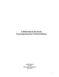 A Wild Stab in the Dark: Exposing Eminem's Existentialism