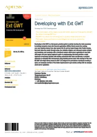Developing with Ext GWT Enterprise RIA Development