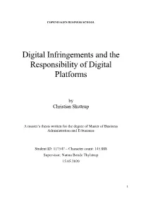 Digital Infringements and the Responsibility of Digital Platforms