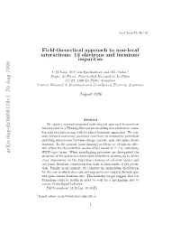 Field Theoretical Approach to Non-Local Interactions: 1D Electrons and Fermionic Impurities
